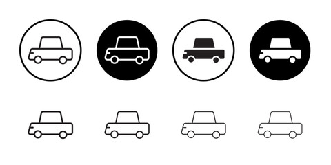 Aufkleber - Pushing car icon web design in vector