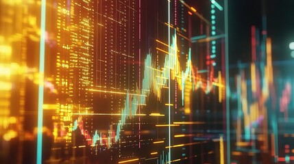 Poster - Dynamic Visualization of Gold Trade Analysis with Stock Market Trends and Data Charts for Financial Insights