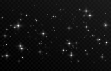 vector space stars png. glowing stars on transparent background. space star background.
