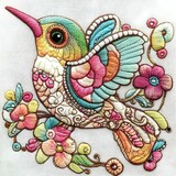Adorable embroidery clipart