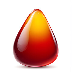 Aufkleber - Colorful droplet with gradient hues resembling warm shades of amber and gold