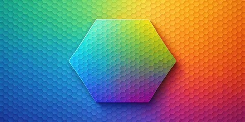 Aufkleber - Geometric Abstract Design With Hexagon Pattern And Gradient Color Transition