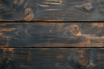 Poster - A close-up of textured wooden planks with a dark blue stain, showcasing natural grain patterns and rustic charm.