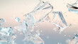 © Thiago - Shattered glass explosion with flying debris, abstract destruction background. Shattered Ice Mirror. Illustration