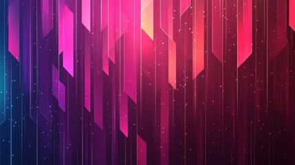 Poster - A vibrant, abstract background featuring vertical lines in shades of pink, purple, and blue, creating a dynamic and modern aesthetic.