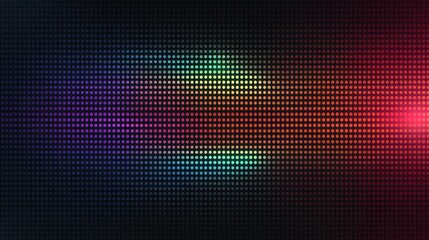 Poster - A vibrant, abstract design featuring colorful pixelated patterns against a dark background, creating a modern digital aesthetic.
