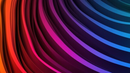 Poster - A vibrant, wavy pattern featuring gradients of colors from red to blue, creating a dynamic and visually appealing abstract design.