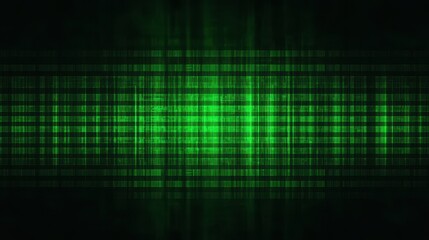 Poster - A vibrant green abstract pattern with a grid-like design, evoking a sense of digital technology and modern aesthetics.