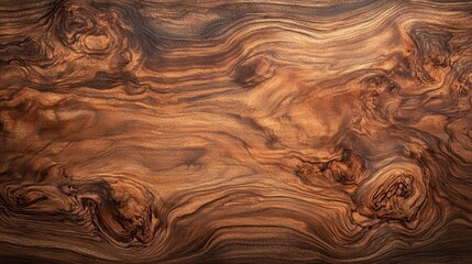 Poster - A close-up view of richly textured wooden surface displaying intricate grain patterns and warm tones.