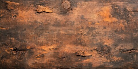 Poster - A textured wooden surface showcasing rich brown tones with natural imperfections and patterns.