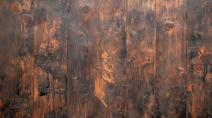 Poster - A textured wood surface with dark stains, showcasing natural grain patterns and variations in color.