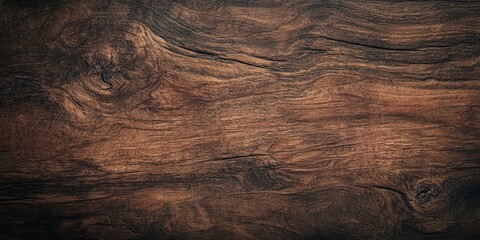Poster - A textured wooden surface featuring deep grains and rich brown tones, creating a rustic and natural appearance.