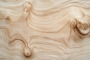 Light-colored wood texture featuring smooth, wavy grain patterns, showcasing natural beauty and organic lines.