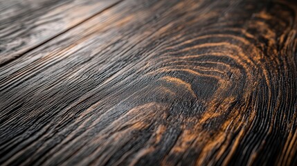 Poster - A close-up view of textured wood showcasing rich grains and colors, highlighting the natural beauty and unique patterns of the surface.