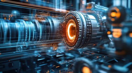 Poster - Futuristic Engineering Concept with Advanced Mechanical Elements