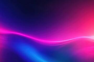 Poster - Neon Gradient Waves in Smooth Flowing Colorful Background Design