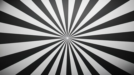 Poster - Abstract black and white radial pattern with a light center and a dark background.