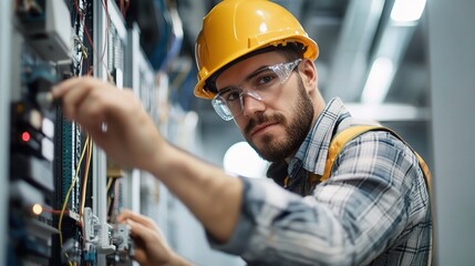 Poster - Dedicated Electrical Engineer Working on Server Equipment