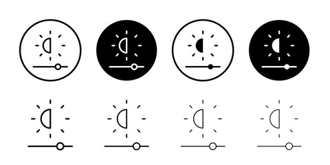 Aufkleber - Brightness icon Thin line illustration set