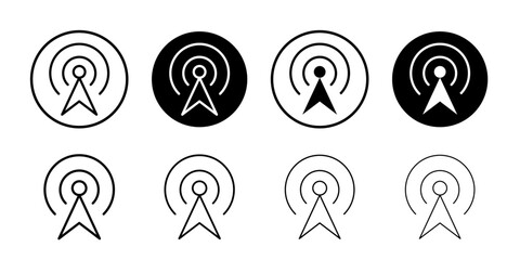 Poster - Broadcast Icon vector logo set collection for web app ui