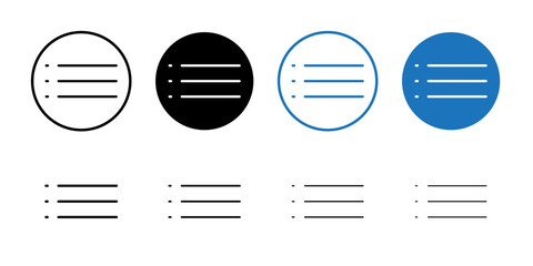 Poster - Bulleted list icon Flat art in black and white isolated