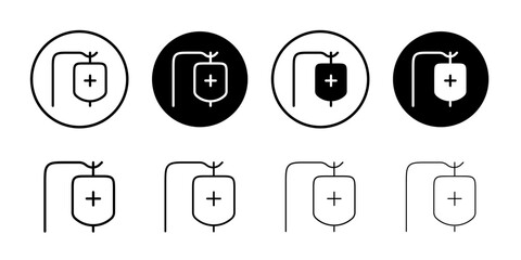Poster - Chemotherapy icon Flat art in black and white isolated