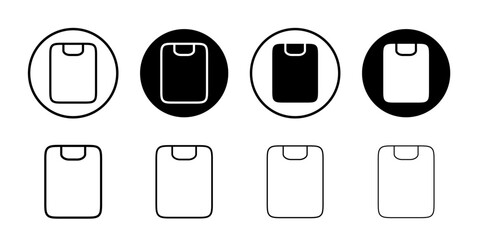 Poster - Clipboard icon Thin line illustration set