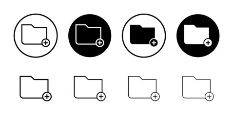 Poster - Create folder icon Thin line illustration set