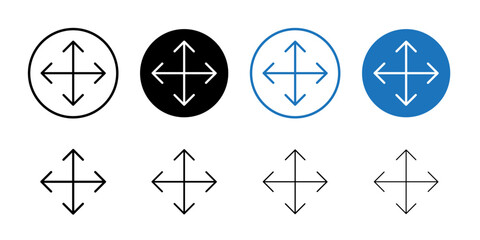 Poster - Drag icon Thin line illustration set
