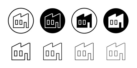 Poster - Factory icon Thin line illustration set