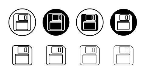 Poster - Floppy disk icon Thin line illustration set