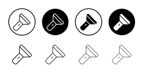 Aufkleber - A flashlight icon representing portable light or emergency lighting.