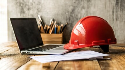 Poster - Engineers and Contractors Collaborate on Project Management Tasks