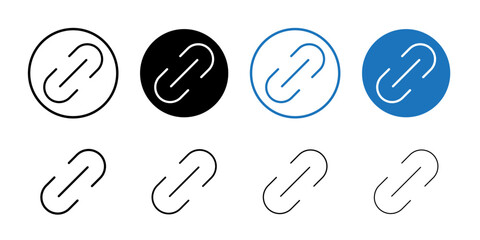 Poster - Link vector icon set collection. Link Outline flat Icon.