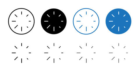 Poster - Loading icon Flat set in black and white color