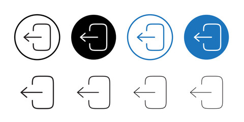Poster - Logout icon. Exit vector