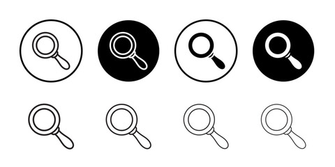 Poster - Loupe vector icon set collection. Loupe Outline flat Icon.
