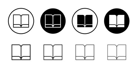 Aufkleber - Open Book icon vector logo set collection for web app ui
