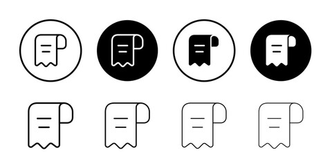 Aufkleber - Receipt icon Thin line illustration set