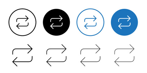 Poster - Repeat icon Thin line illustration set