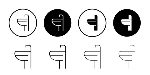 Poster - Sink icon Flat art in black and white isolated