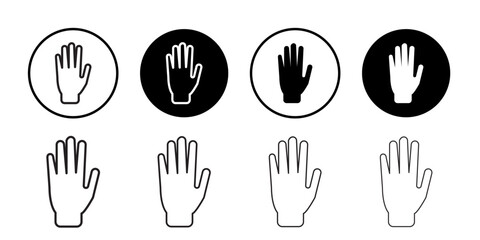 Aufkleber - Stop icon vector for web and mobile app. stop road sign. hand stop sign and symbol. Do not enter stop red sign with hand