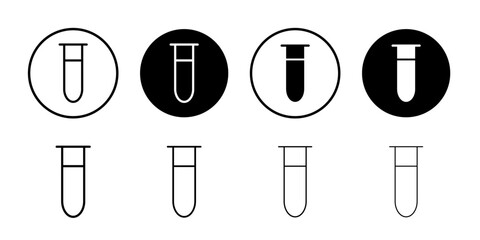 Poster - Test tube icon Thin line illustration set