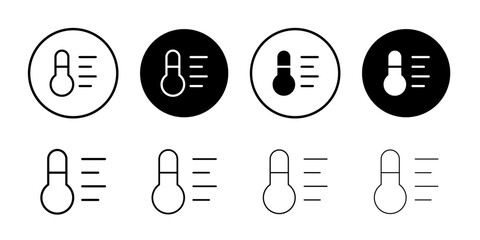 Poster - Temperature icon Thin line illustration set