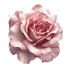Wall Mural - pink rose with dew drops