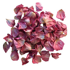 Wall Mural - a cluster of delicate pink rose petals, arranged in a soft and romantic composition.