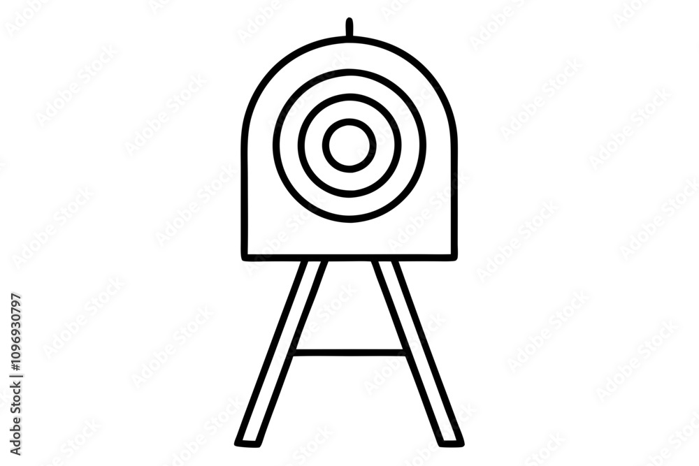 Target Boad Icon Target Board Icon Clipart Vector Illustration Stock Vector | Adobe Stock