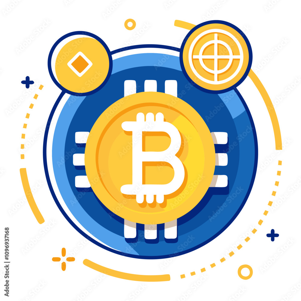 bitcoin clipart cartoon Illustration drawing Stock Vector | Adobe Stock