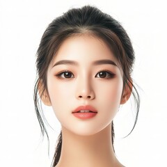 Wall Mural - Young Asian Woman with Fresh Skin and Natural Beauty