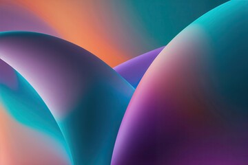 Wall Mural - vibrant teal orange and violet color gradient background with soft futuristic aesthetic